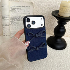 Denim Bow iPhone Case