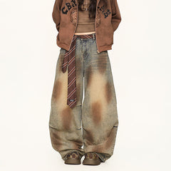 Dirty Business Washed Baggy Wide Leg Jeans