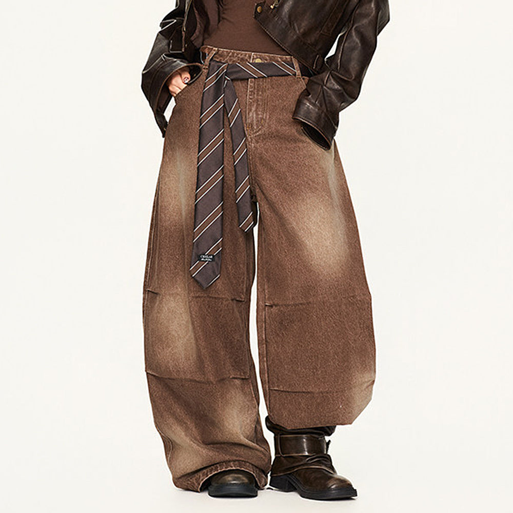 Dirty Business Washed Baggy Wide Leg Jeans