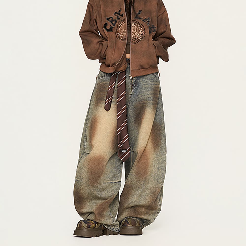 Dirty Business Washed Baggy Wide Leg Jeans