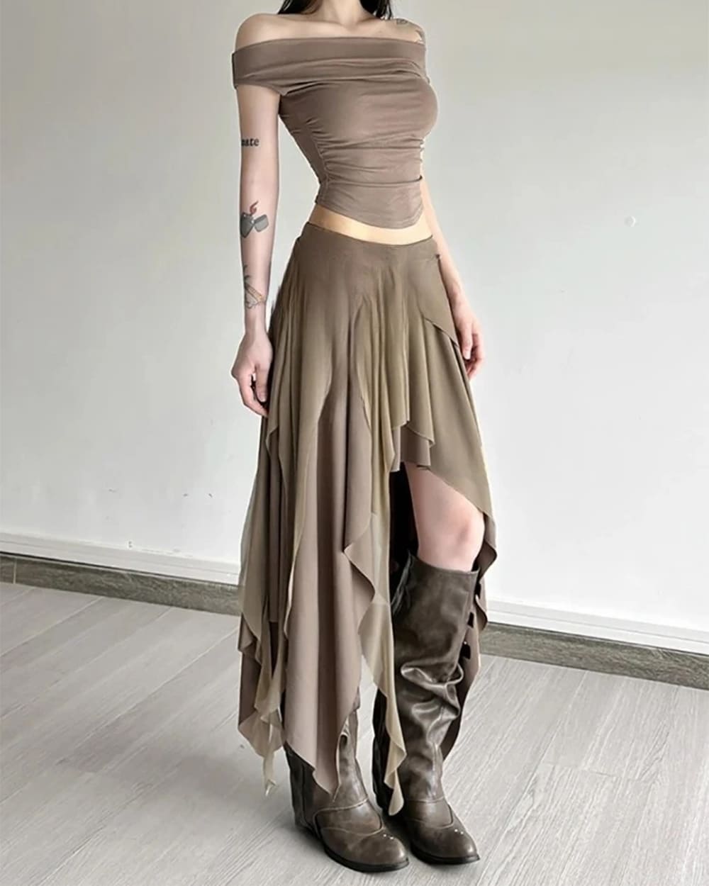 She Walks Through Forgotten Layered Skirt