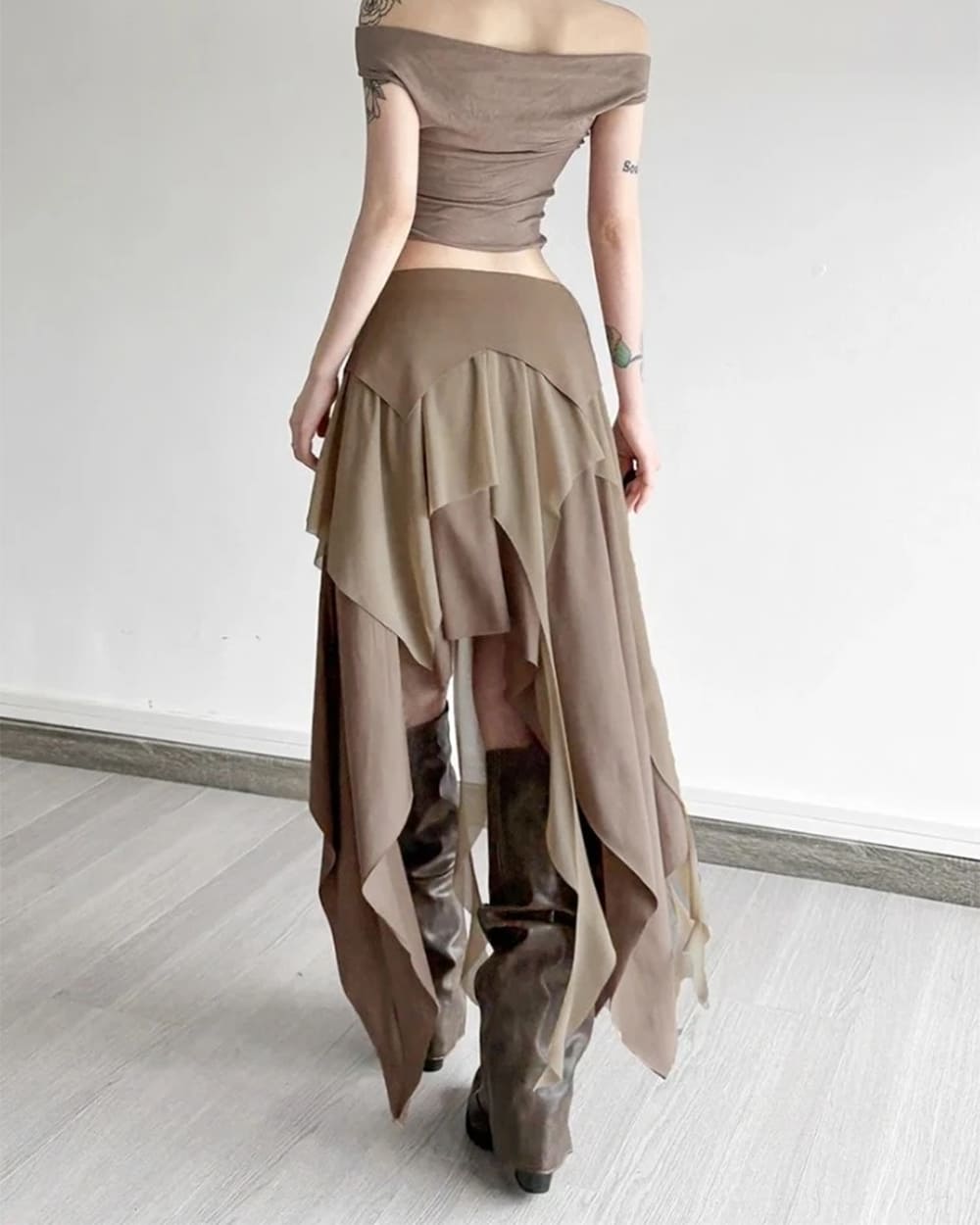 She Walks Through Forgotten Layered Skirt