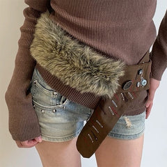 Wild West Fur Statement Belt