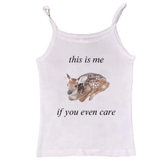 Fawn Print Cute Tank Top
