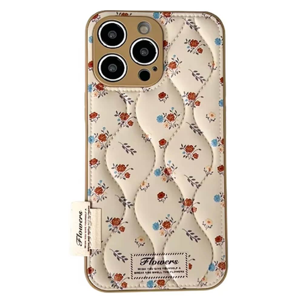 Floral Quilted iPhone Case