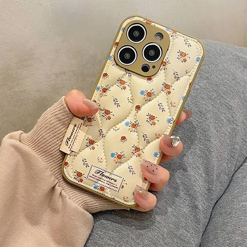 Floral Quilted iPhone Case