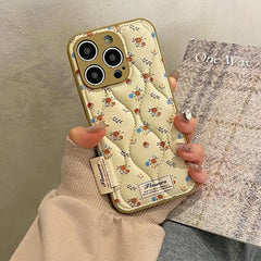 Floral Quilted iPhone Case
