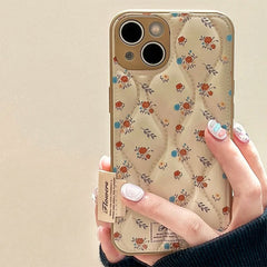 Floral Quilted iPhone Case
