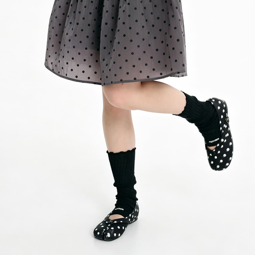 French Girl Polka Dot Tabi Ballet Flats