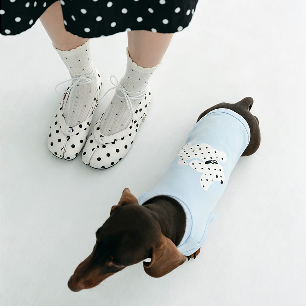 French Girl Polka Dot Tabi Ballet Flats