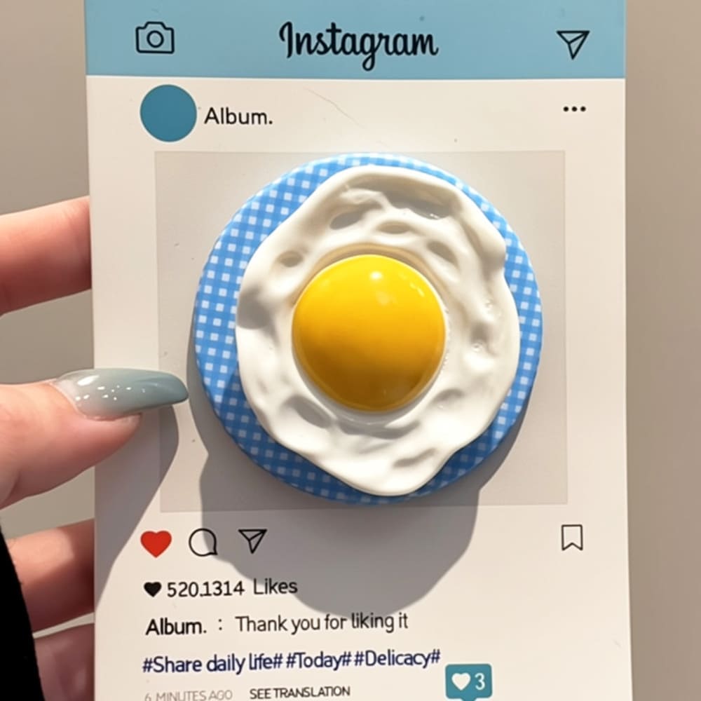 Fried Egg Magnetic Phone Grip