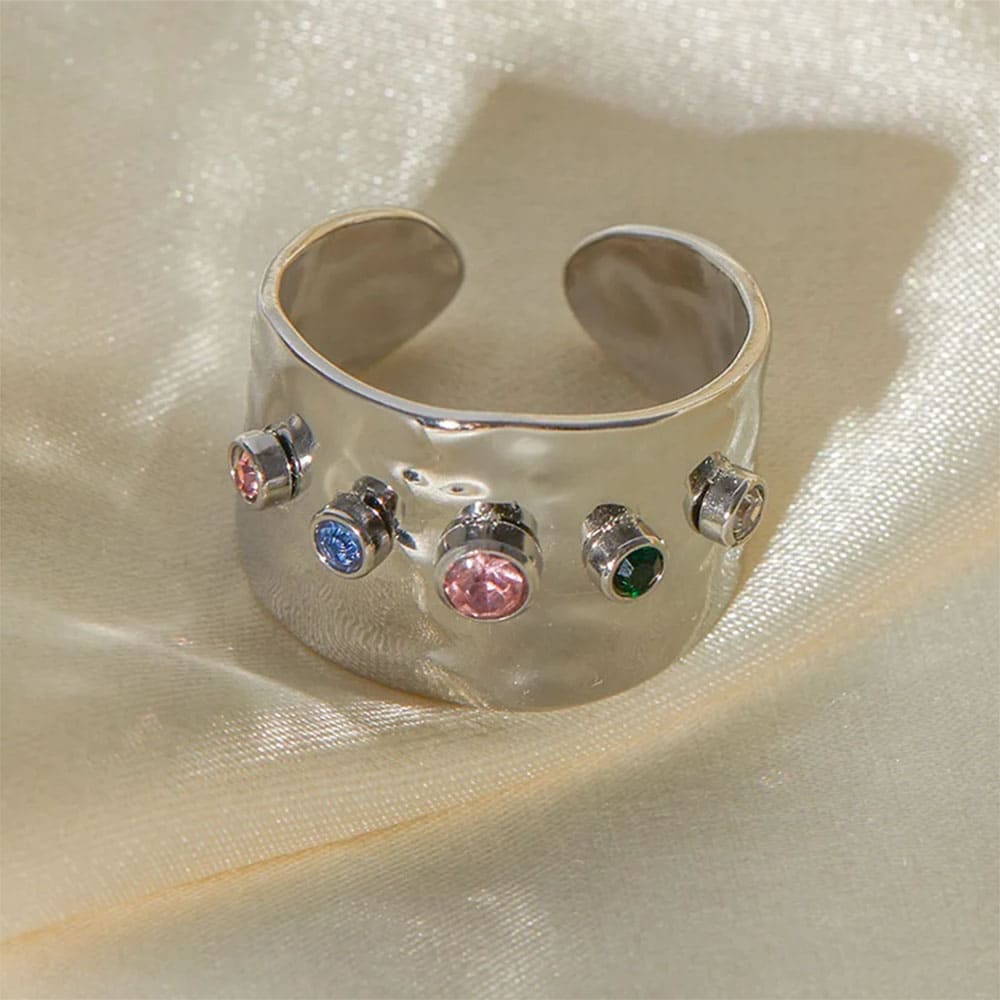 Gemstones Wide Ring