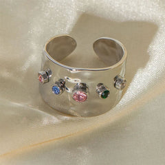 Gemstones Wide Ring