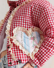 Gingham Heart Pocket Jacket
