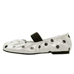 Glossy Polka Dot Tabi Flats