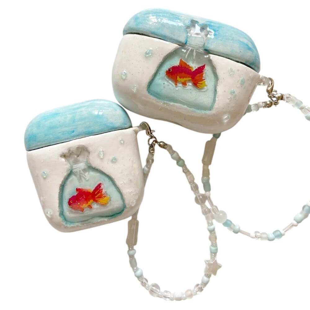 Goldfish Aesthetic AirPods Case