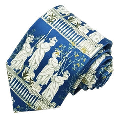 Greece Mediterranean Print Tie