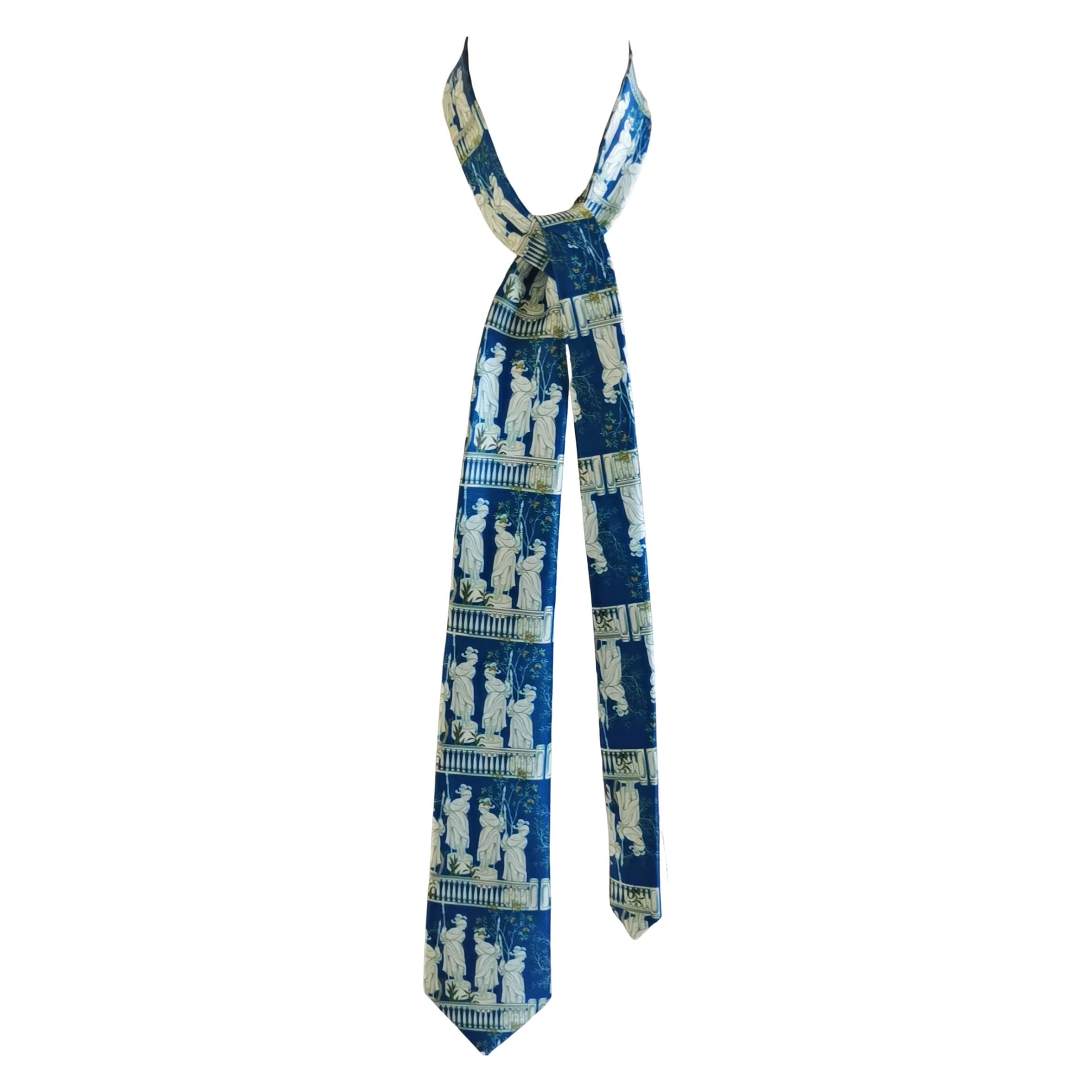 Greece Mediterranean Print Tie