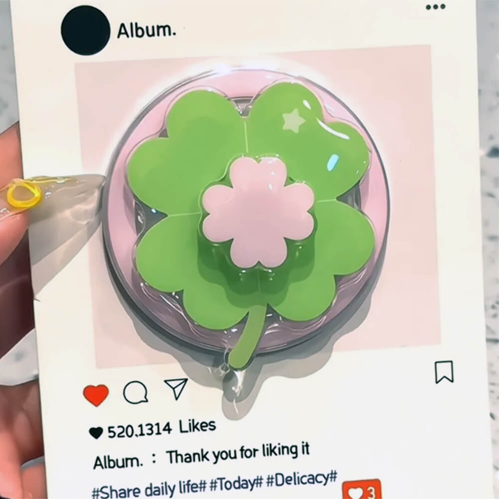 Green Clover Phone Grip Stand