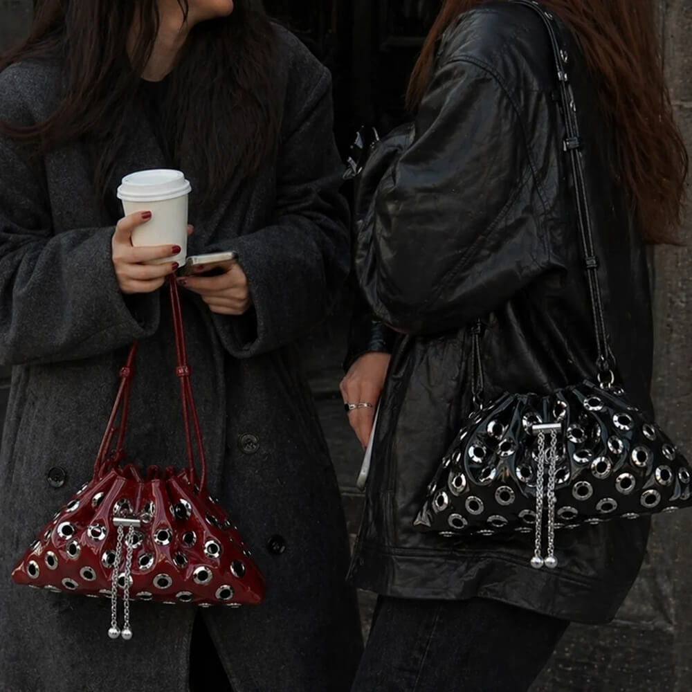 After Midnight Eyelet Shoulder Bag