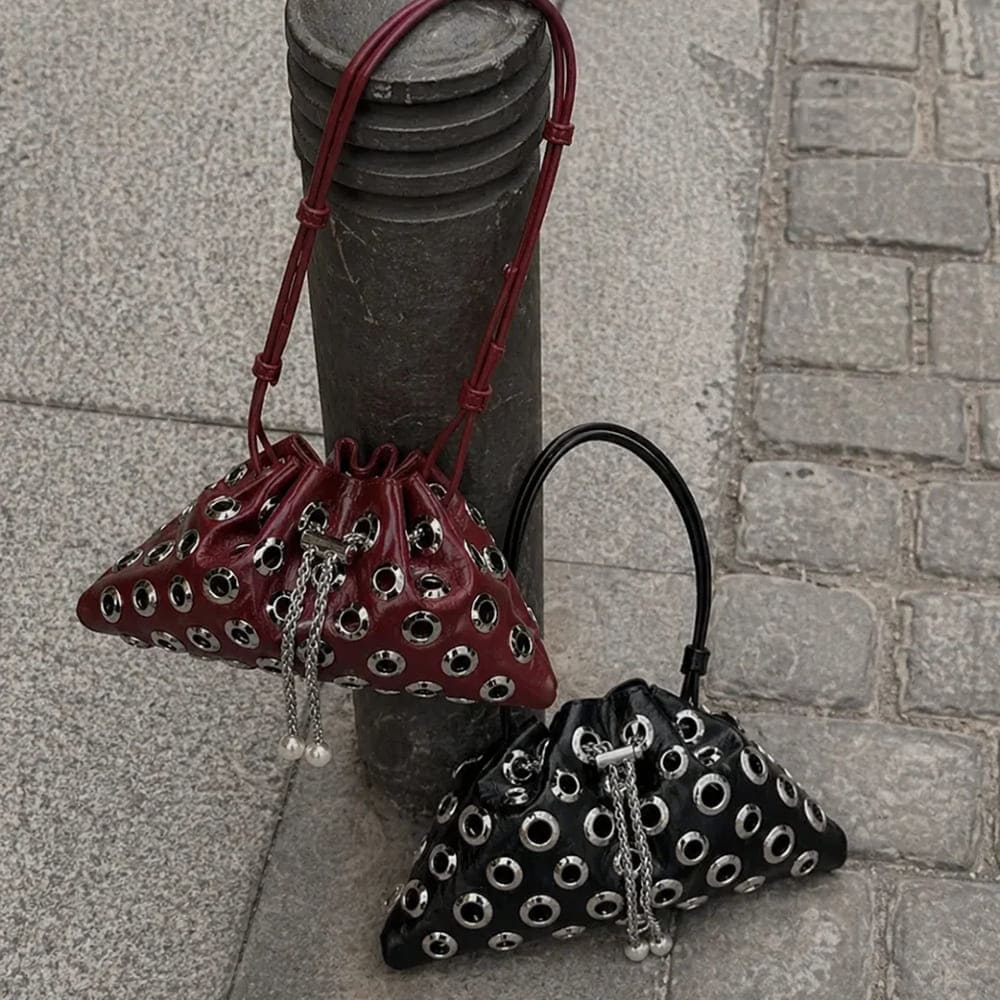 After Midnight Eyelet Shoulder Bag