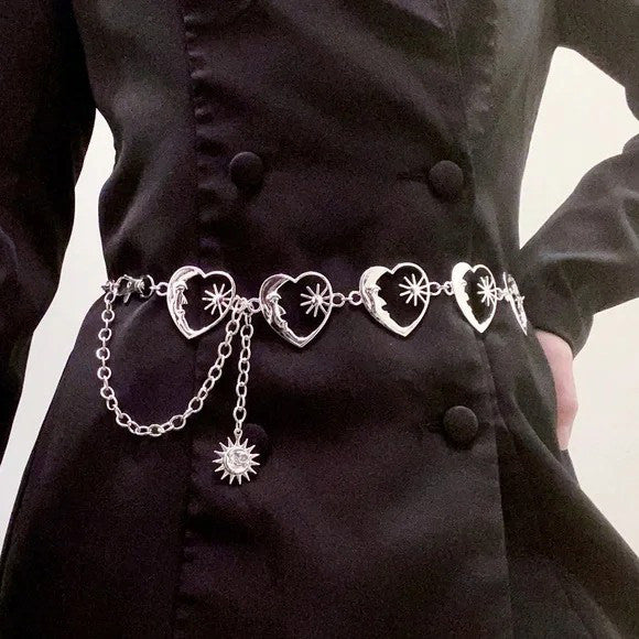 Moon and Star Heart Belt