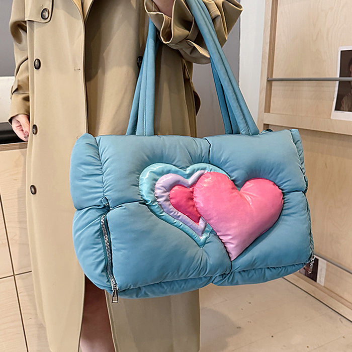 Heart Puffer Handbag