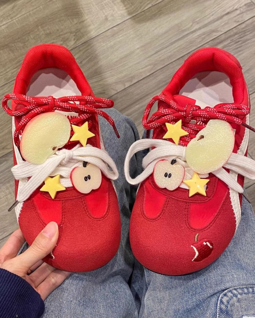 Kawaii Apple Charm Sneakers