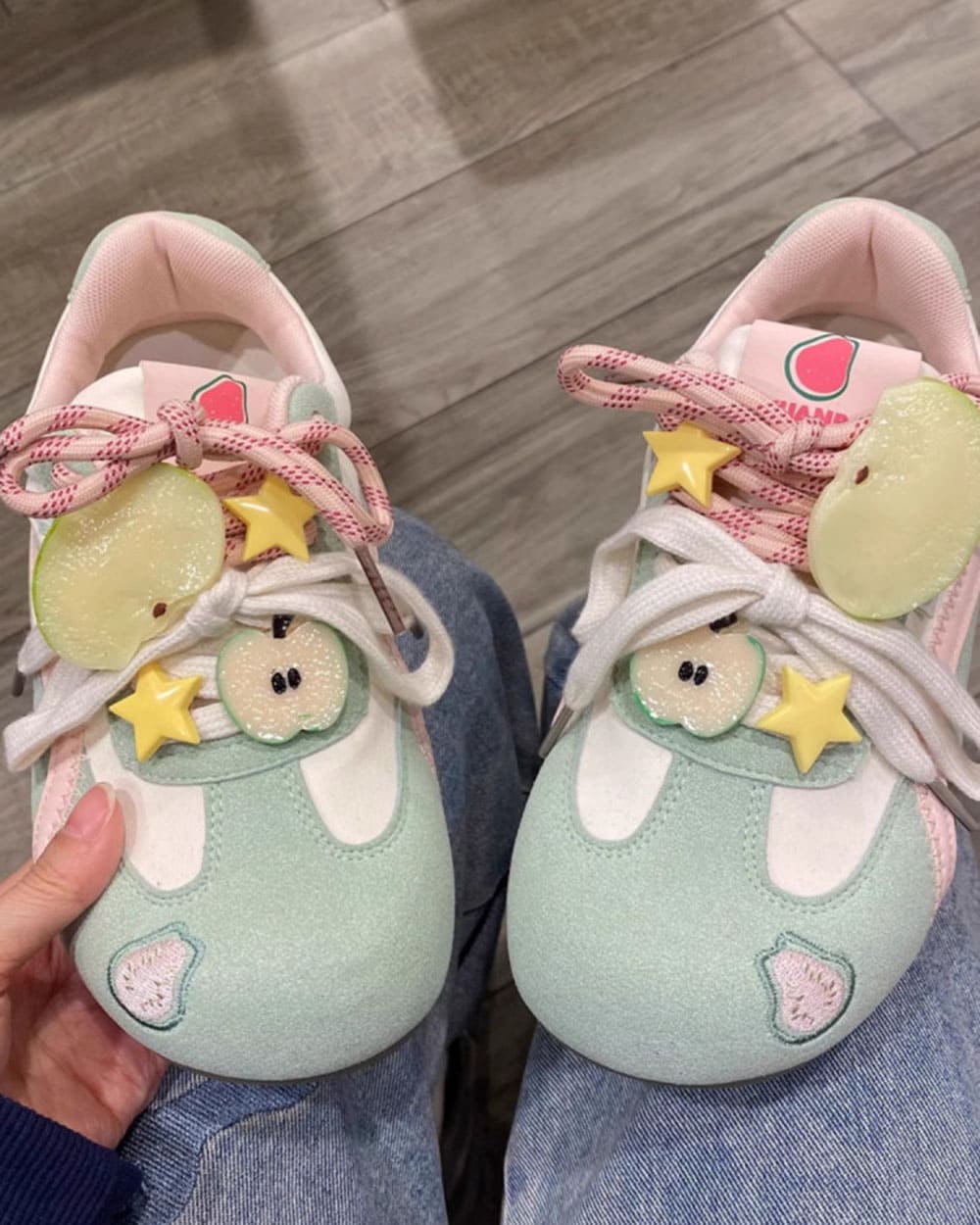 Kawaii Apple Charm Sneakers