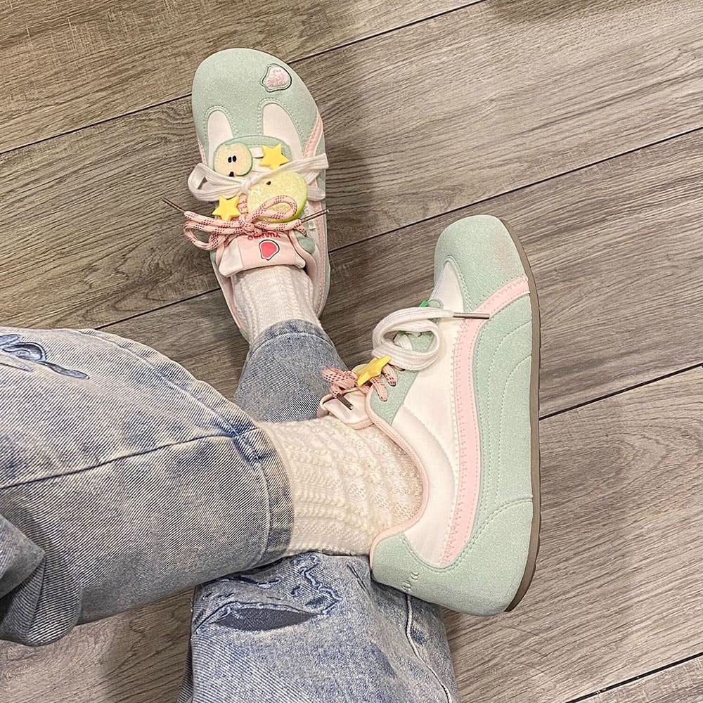Kawaii Apple Charm Sneakers
