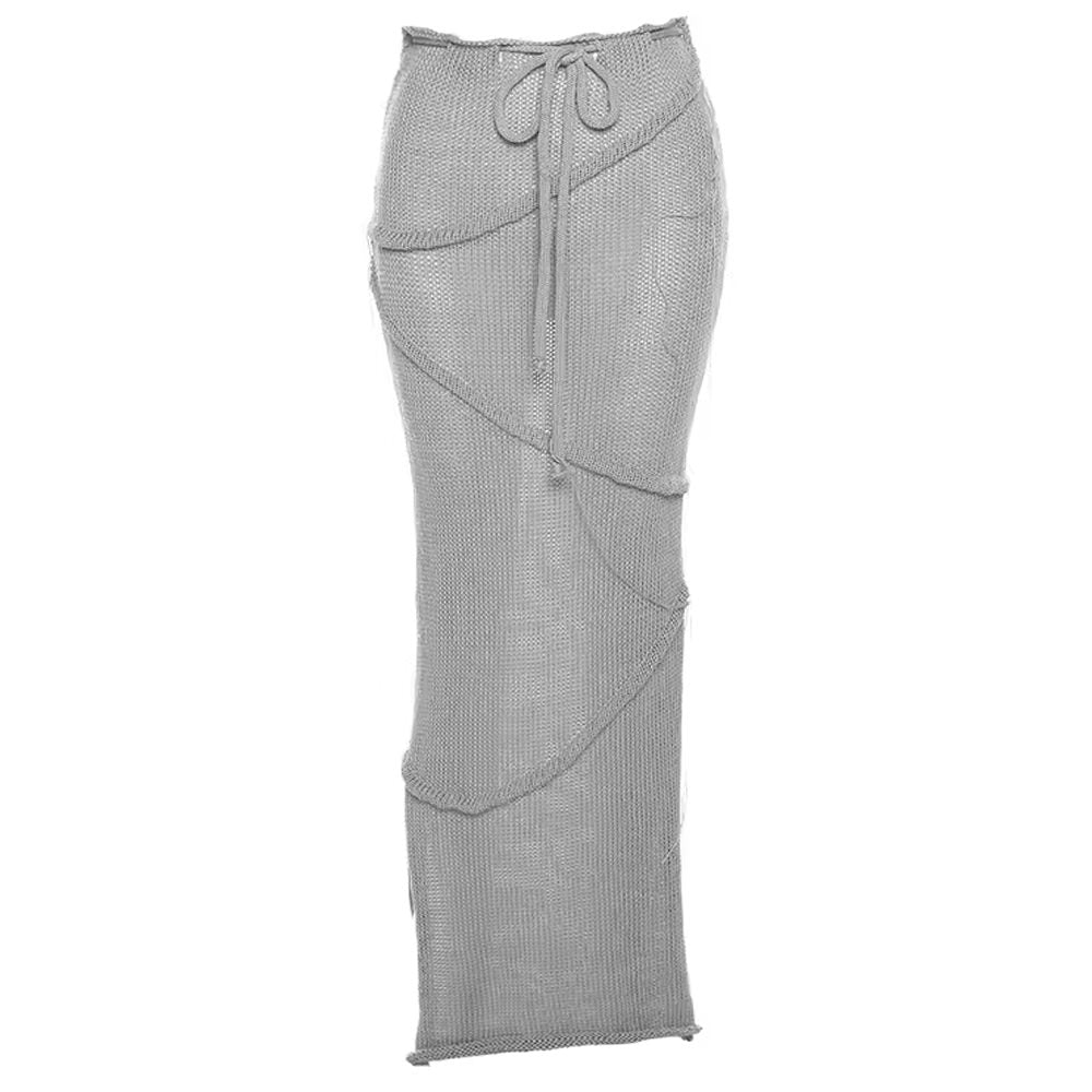 Coastal Knit Crochet Maxi Skirt