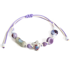 Lavender Star Beaded Bracelet