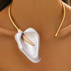 Lily Flower Choker Necklace