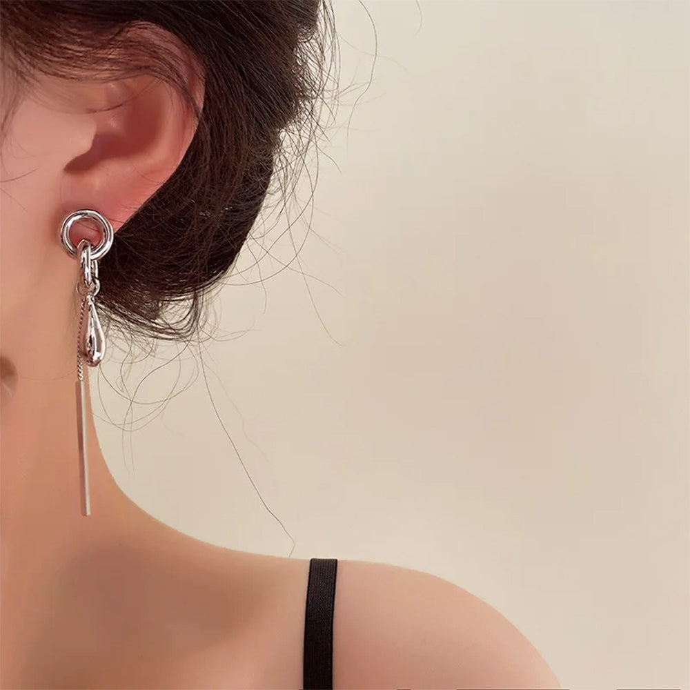 Melted Chain Drop Earrings