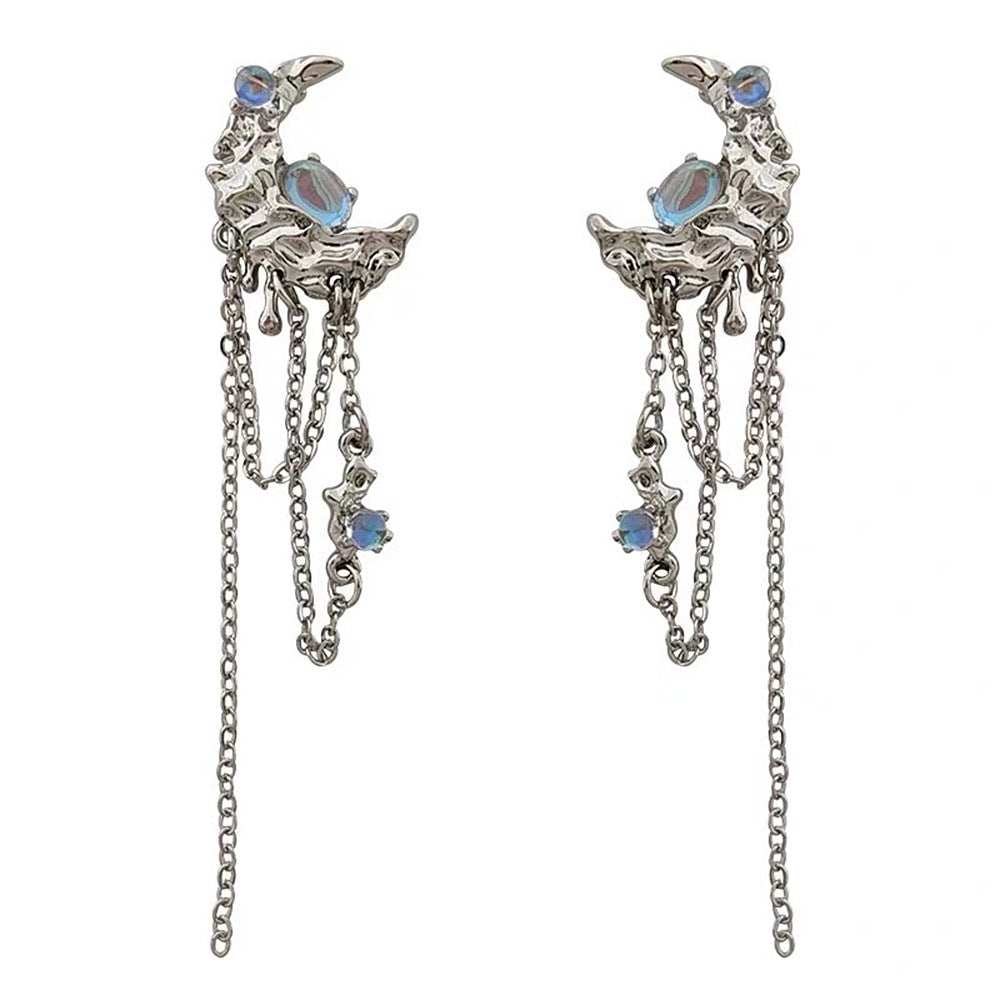 Moonstone Asymmetrical Earrings
