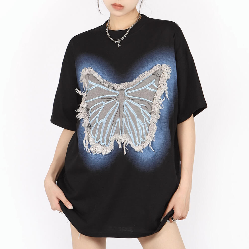Neon Butterfly Oversized T-Shirt
