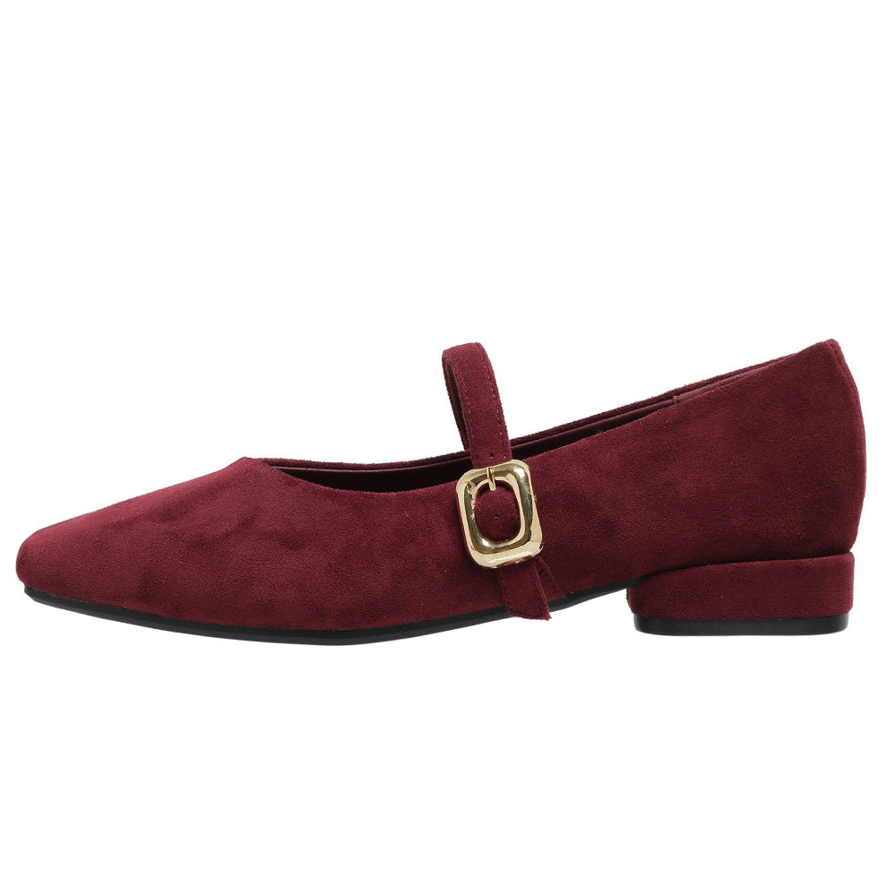 Morning Café Low Heel Babies with Strap