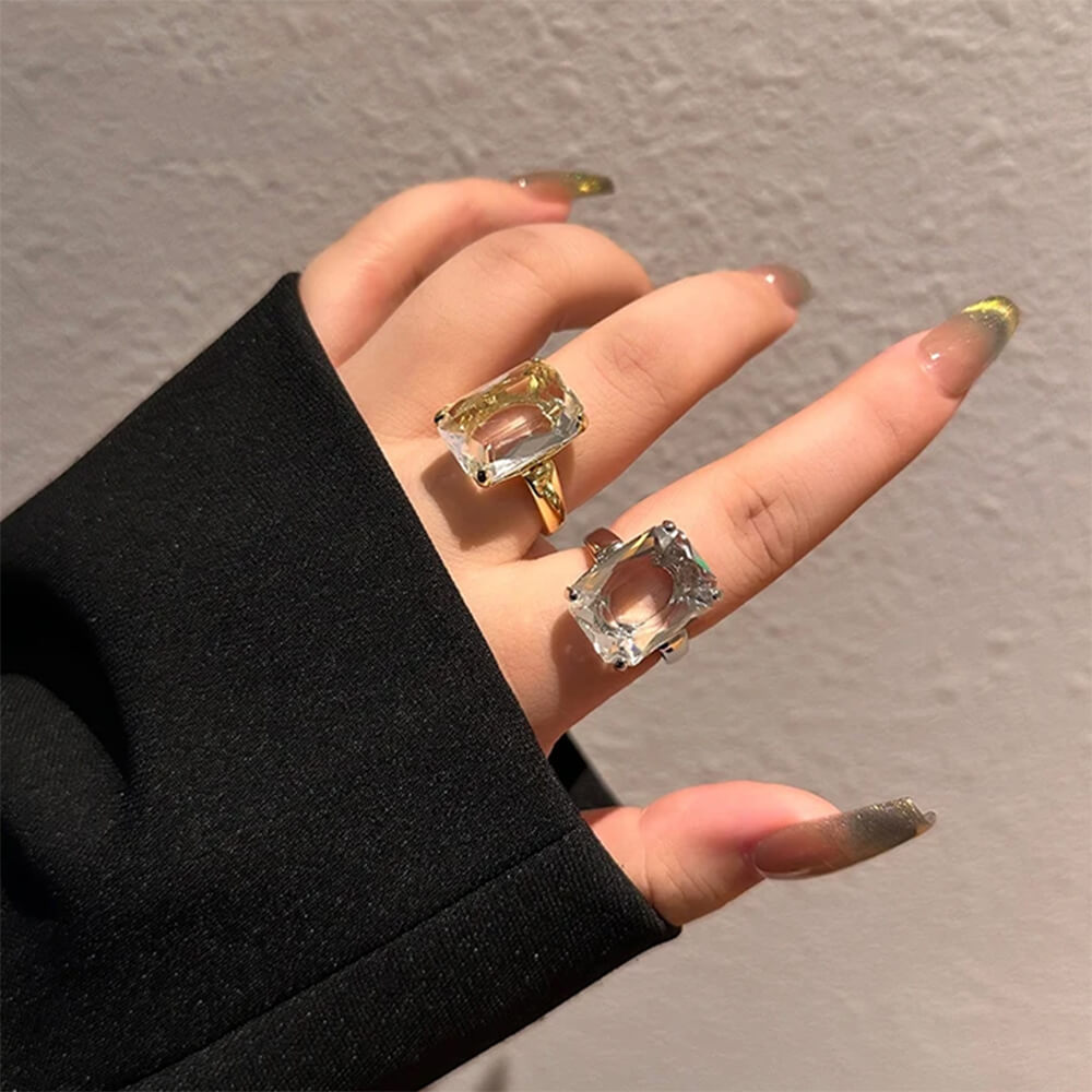 Old Money Crystal Statement Ring