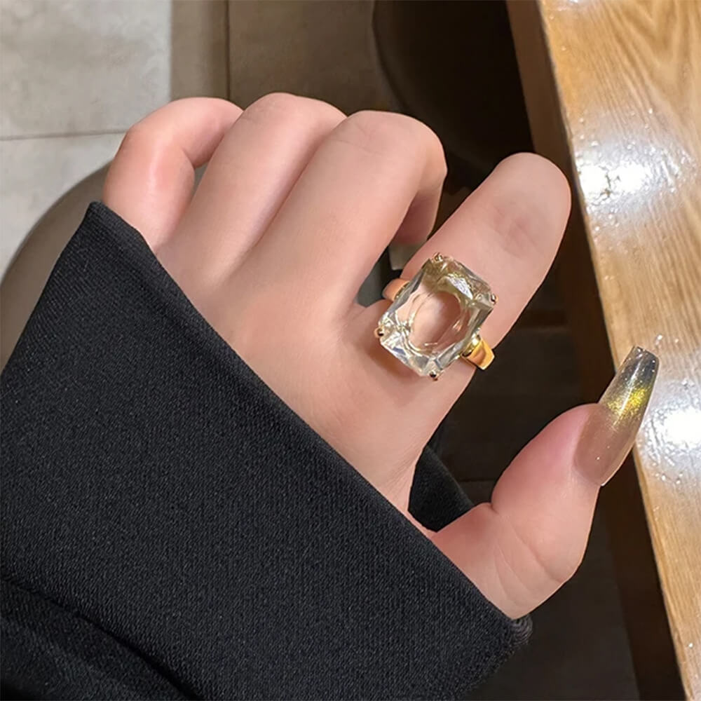 Old Money Crystal Statement Ring