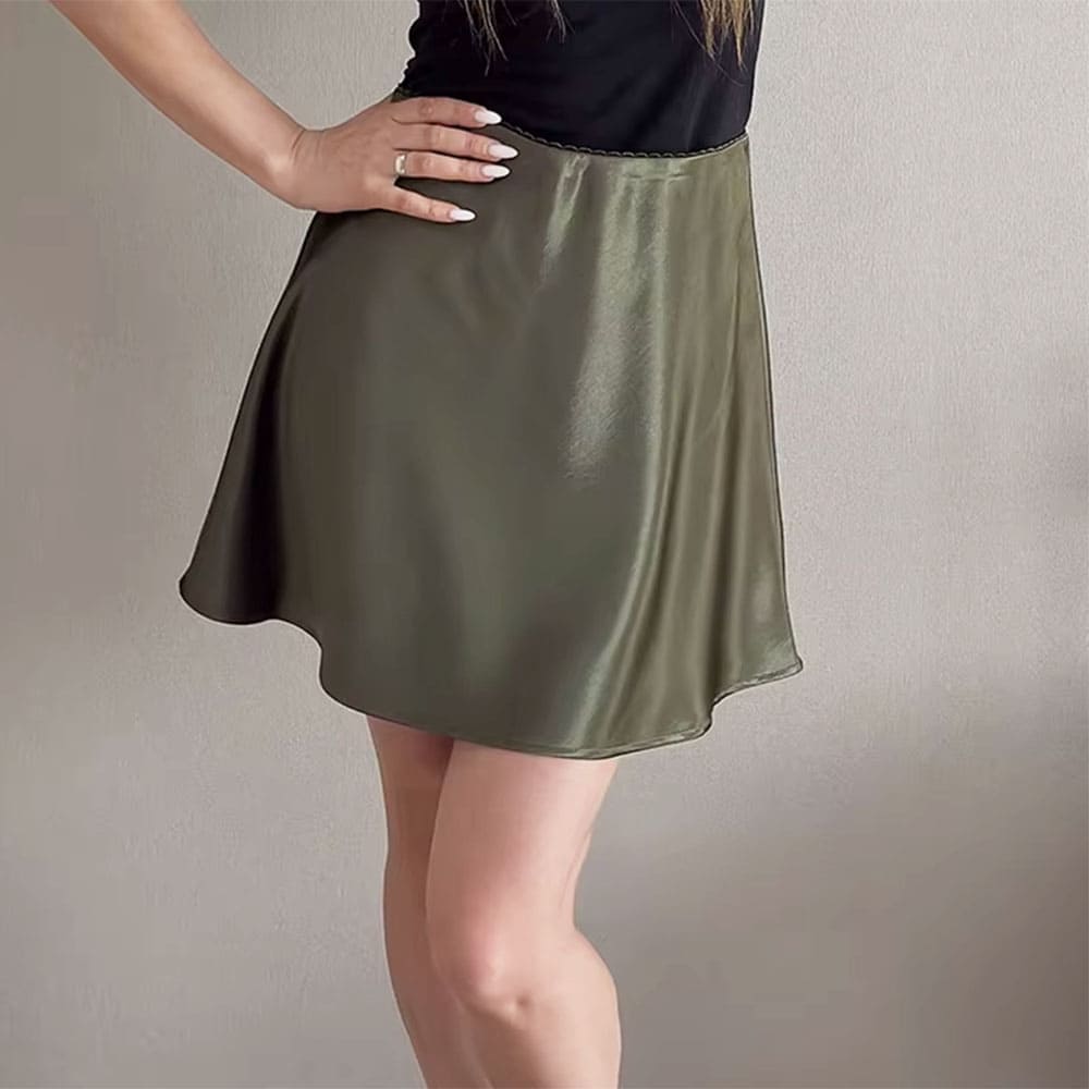 Old Money Satin Mini Skirt