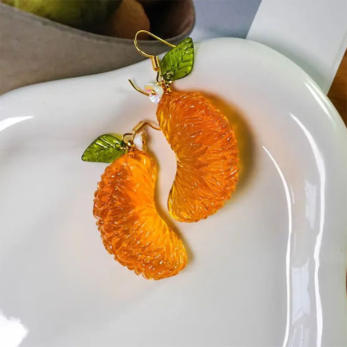 Orange Slice Earrings