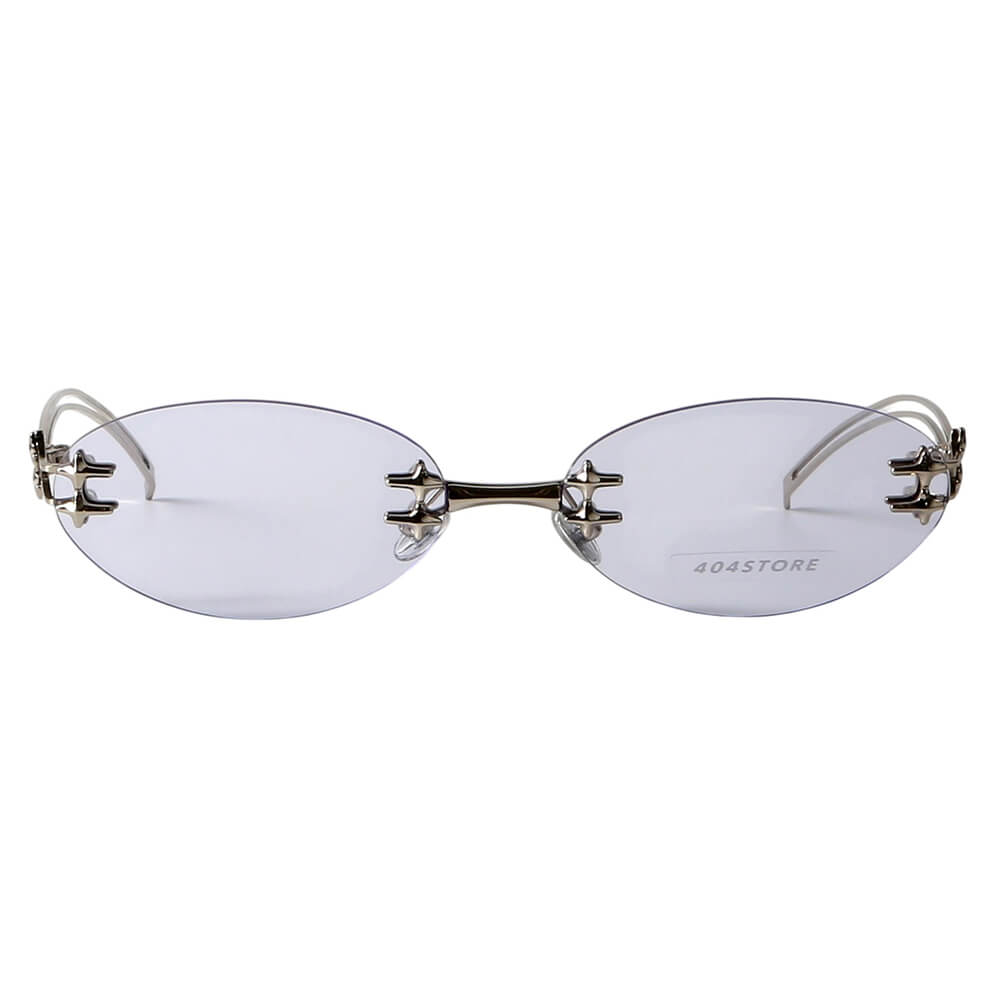 Drama Dealer Oval Rimless Glasses