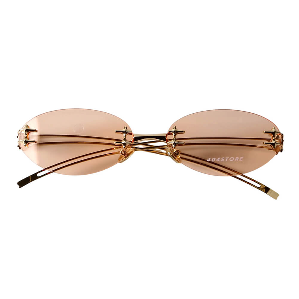 Drama Dealer Oval Rimless Glasses