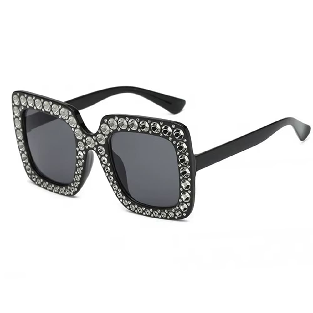 Oversized Square Rhinestone Sunglasses