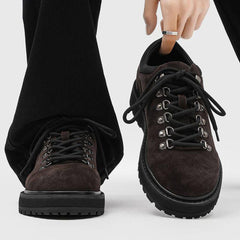 Oxford Rainy Day Lace Up Platform Boots