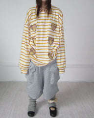 Patchwork Rugby Striped Long Sleeve Top
