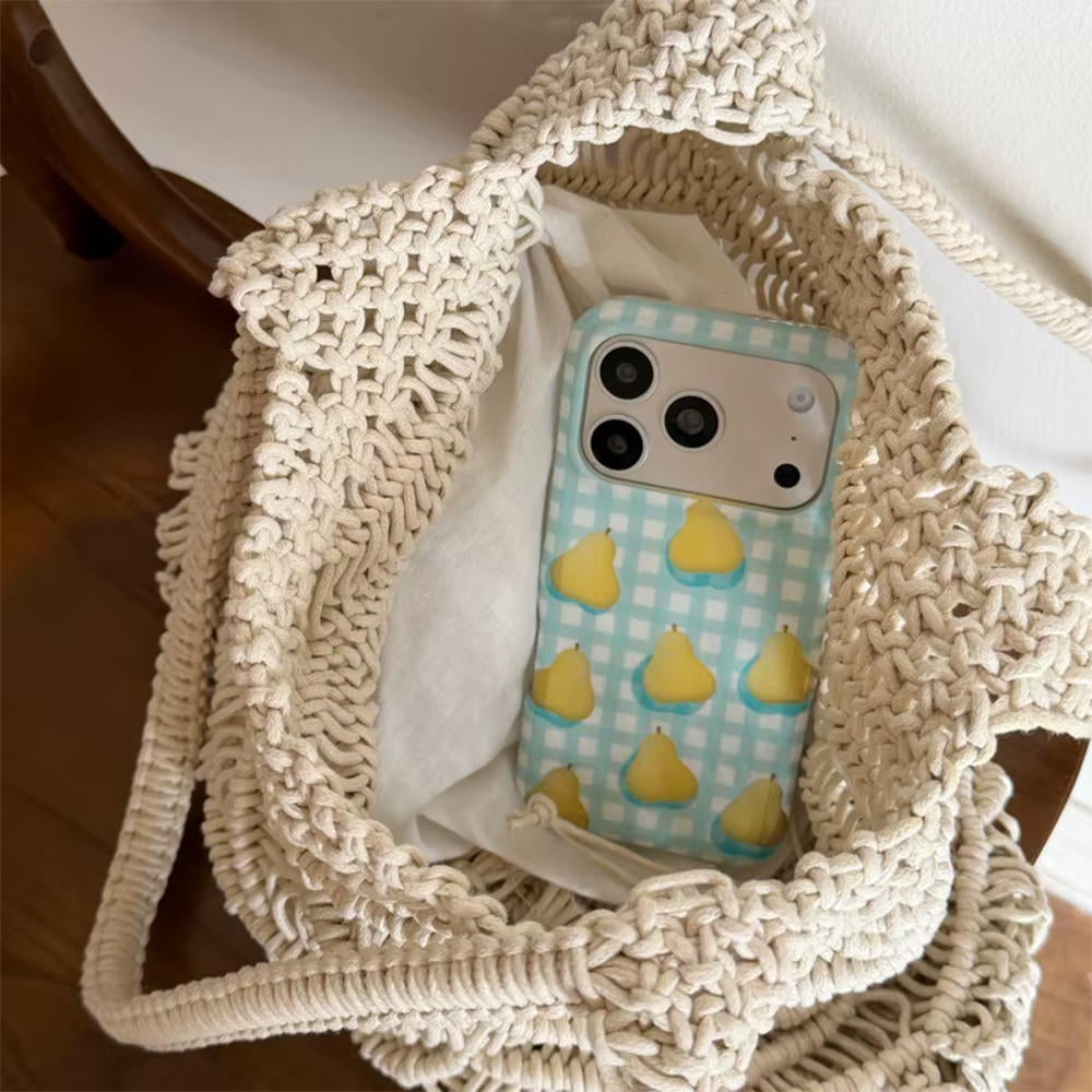 Pear Checkered iPhone Case