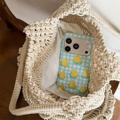 Pear Checkered iPhone Case
