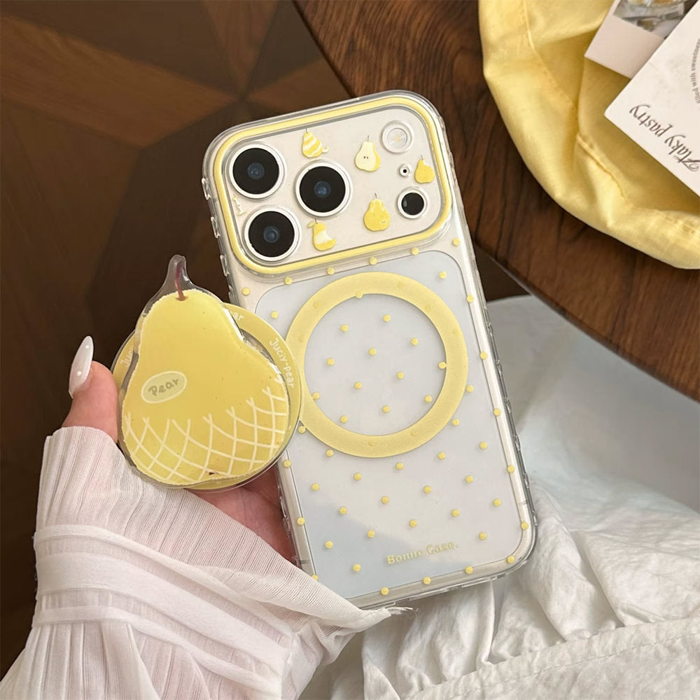 Pear Grip Polka Dot iPhone Case