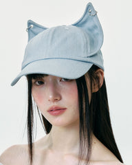 Pierced Cat Ear Baseball Cap